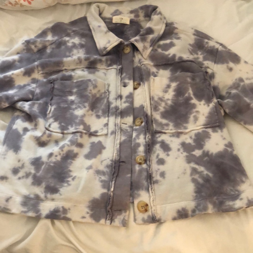 Anthropology Sweatshirt “jean jacket” style.